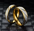 Unique Wave Pattern Couple Rings For Men Women High Quality Stainless Steel Ring Engagement Wedding Rings Jewelry