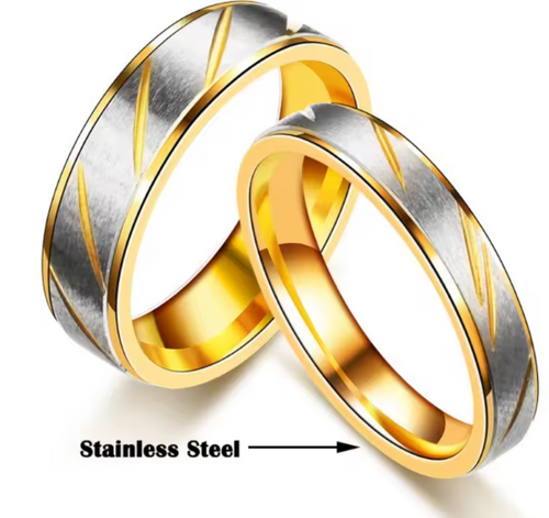 Unique Wave Pattern Couple Rings For Men Women High Quality Stainless Steel Ring Engagement Wedding Rings Jewelry